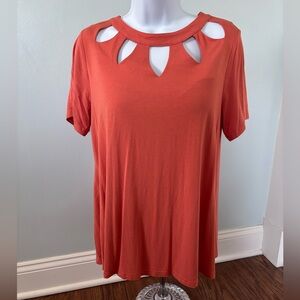 Miss Me Cutout Neckline Top